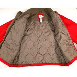 Vintage CK Jeans Convertible Jacket Vest Calvin Klein Mens XL Red Nylon Quilted
